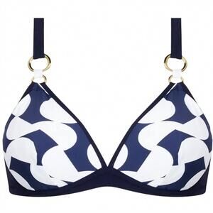 NEW LISE CHARMEL women's croisiere for ever triangle underwire bikini top in nav